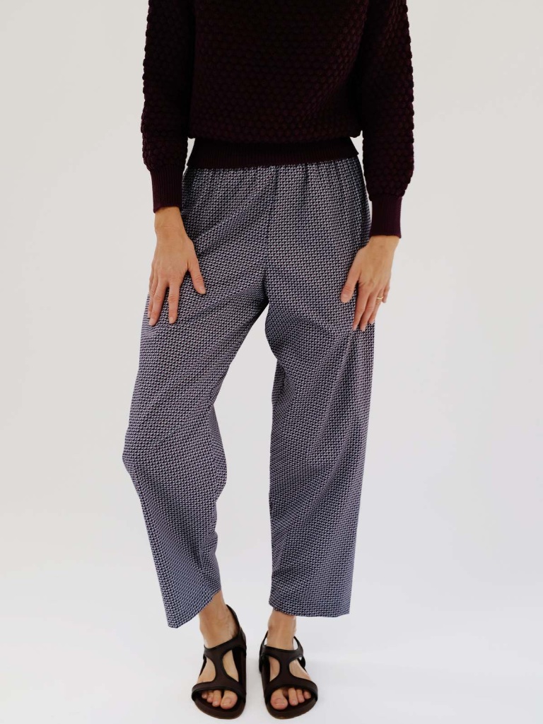 Beklina The Basic Pant In Histajaja Blue Crisp Japanese Cotton Summer S / M Nwt — image 2 of 8